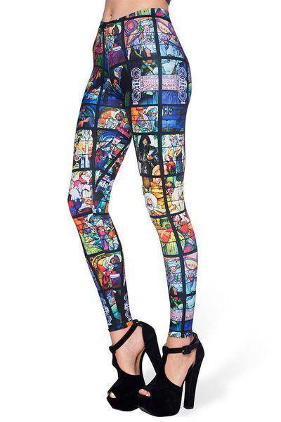 women's leggings 2021 women cathedral colorful glass print slim fit thin elastic polyester cos party pants casual trousers drop, Black
women's leggings 2021 women cathedral colorful glass print slim fit thin elastic polyester cos party pants casual trousers drop, Black