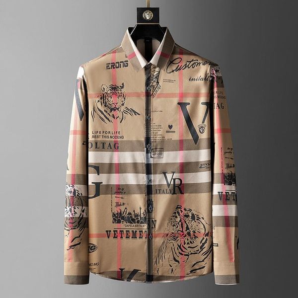 men's casual shirts mens classic plaid printed business shirt fashion men clothes korean slim fit cotton design office social, White;black
men's casual shirts mens classic plaid printed business shirt fashion men clothes korean slim fit cotton design office social, White;black