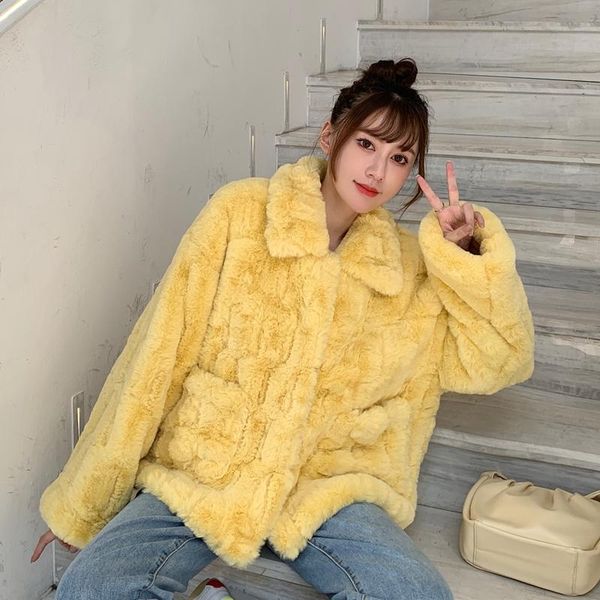 women's fur & faux winter jacket outerwear solid color coat women keep warm 2021, Black
women's fur & faux winter jacket outerwear solid color coat women keep warm 2021, Black
