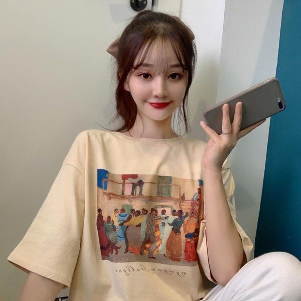 women's t-shirt female korean harajuku lazy cartoon print loose t-shirts japanese kawaii ladies ulzzang clothes for women, White
women's t-shirt female korean harajuku lazy cartoon print loose t-shirts japanese kawaii ladies ulzzang clothes for women, White