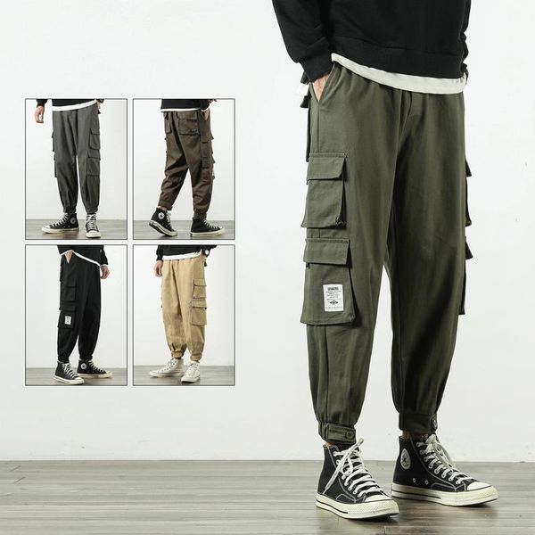 men's pants m-5xl men 's overalls ankle banded skinny multi-pocket trousers army fashion brand loose spring and autumn, Black
men's pants m-5xl men 's overalls ankle banded skinny multi-pocket trousers army fashion brand loose spring and autumn, Black