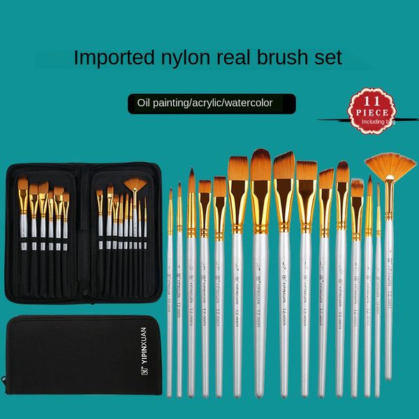 15 nylon hairy birch rod cloth gouache brush acrylic oil brush brush set watercolor bag portable multifunctional art supplies
15 nylon hairy birch rod cloth gouache brush acrylic oil brush brush set watercolor bag portable multifunctional art supplies