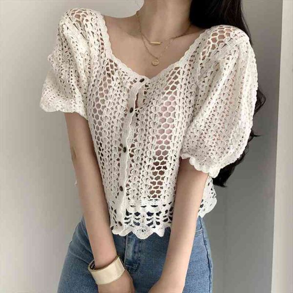 korean chic vintage single-breasted floral embroidery knitted summer lace blouse women crop lace shirt women cardigan, White
korean chic vintage single-breasted floral embroidery knitted summer lace blouse women crop lace shirt women cardigan, White
