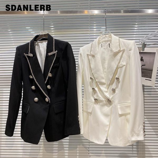 women's suits & blazers 2021 autumn longs leeve blazer jacket rhinestone chain edge heavy industry temperament socialite slim fit busin, White;black
women's suits & blazers 2021 autumn longs leeve blazer jacket rhinestone chain edge heavy industry temperament socialite slim fit busin, White;black
