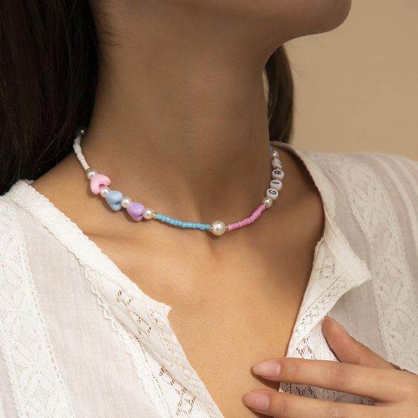 chokers bohemian ethnic style rice bead mixed color heart-shaped handmade necklace for woman simple girl birthday jewelry gift, Golden;silver
chokers bohemian ethnic style rice bead mixed color heart-shaped handmade necklace for woman simple girl birthday jewelry gift, Golden;silver