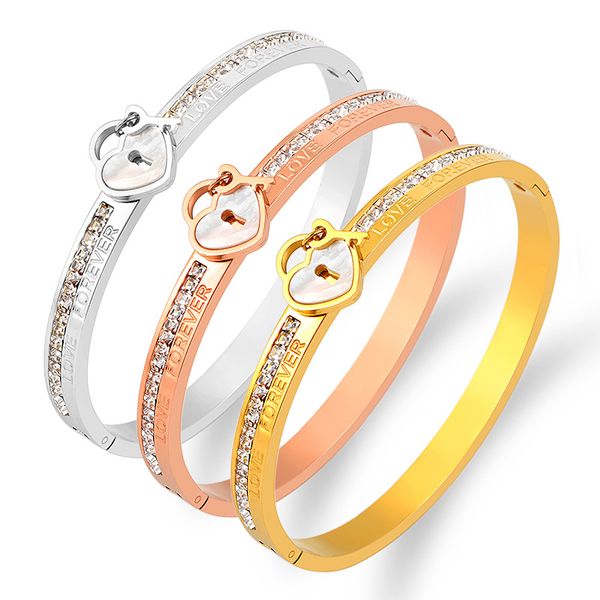 women bangle super flash small square diamond shell peach heart bracelets fashion jewelry designer love key titanium steel bracelet wholesal, Black
women bangle super flash small square diamond shell peach heart bracelets fashion jewelry designer love key titanium steel bracelet wholesal, Black