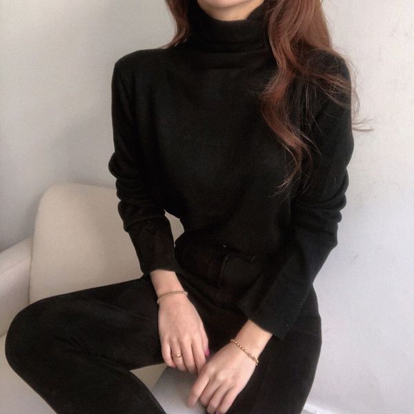 women sweater turtleneck long sleeve korean style black pullovers autumn winter fashion jumpers o-neck khaki casual top, White;black
women sweater turtleneck long sleeve korean style black pullovers autumn winter fashion jumpers o-neck khaki casual top, White;black