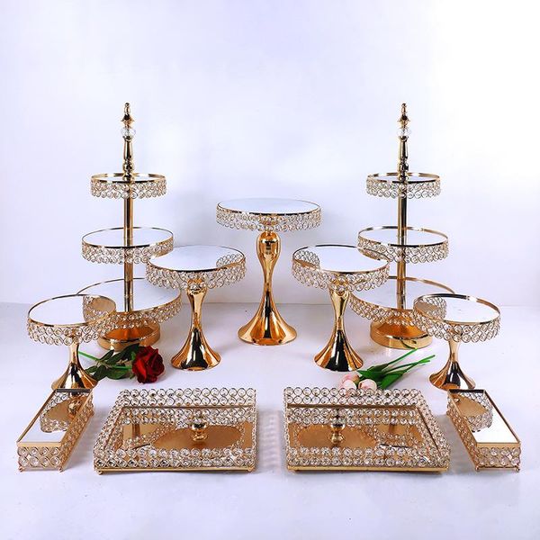 other bakeware 3-16pcs crystal metal cake stand set acrylic mirror cupcake decorations dessert pedestal wedding party display tray
other bakeware 3-16pcs crystal metal cake stand set acrylic mirror cupcake decorations dessert pedestal wedding party display tray