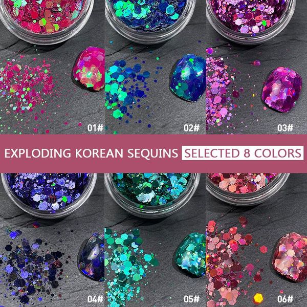nail glitter 8 colors art jewelry sequins laser multicolor mixed hexagonal japanese sticker decoration tool, Silver;gold
nail glitter 8 colors art jewelry sequins laser multicolor mixed hexagonal japanese sticker decoration tool, Silver;gold