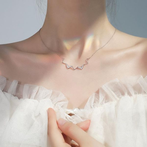 chains geometry v-shaped chokers necklaces for women korean zircon heartbeat frequency broken line chain female birthday jewelry gifts, Silver
chains geometry v-shaped chokers necklaces for women korean zircon heartbeat frequency broken line chain female birthday jewelry gifts, Silver