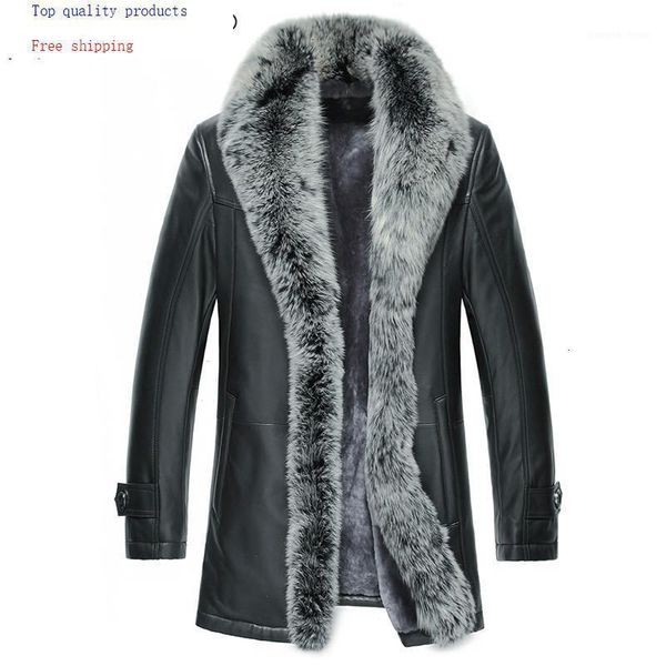 men's leather & faux jacket genuine real sheepskin coat men wool fur winter jaqueta de couro wpkds01510 yy1359, Black
men's leather & faux jacket genuine real sheepskin coat men wool fur winter jaqueta de couro wpkds01510 yy1359, Black