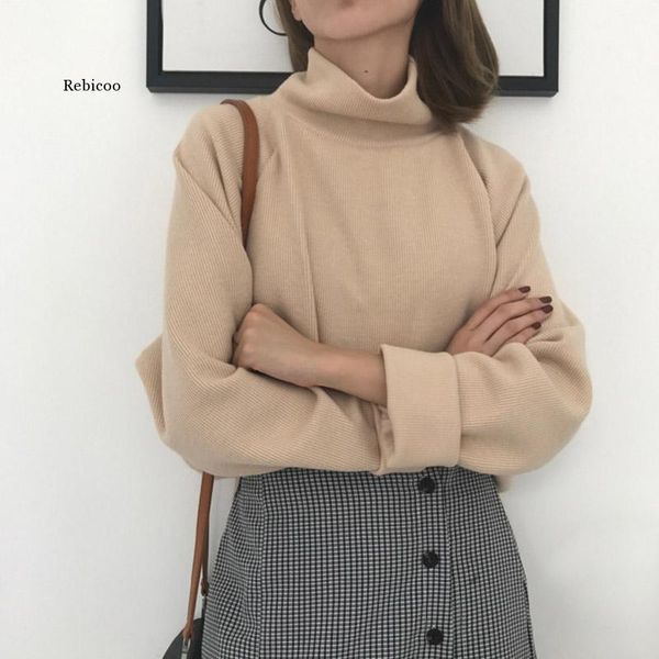 turtleneck sweater autumn winter knitted jumper women's sweaters casual loose long sleeve jacket pullovers female, White;black
turtleneck sweater autumn winter knitted jumper women's sweaters casual loose long sleeve jacket pullovers female, White;black