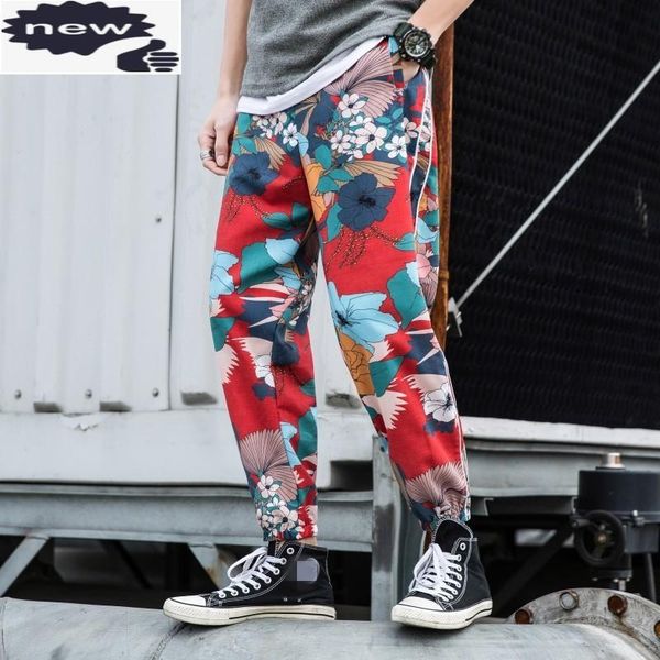 fashion ethnic style printed flower harem pants men loose personality casual sweatpants male harajuku ankle length trousers men's, Black
fashion ethnic style printed flower harem pants men loose personality casual sweatpants male harajuku ankle length trousers men's, Black
