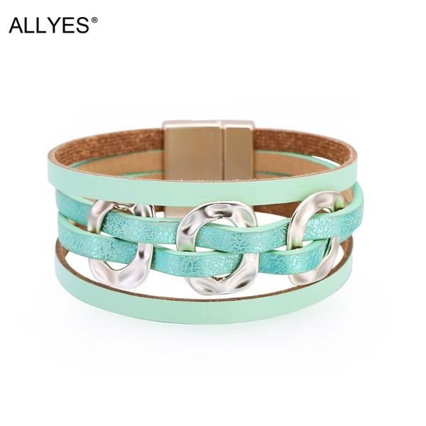 tennis allyes bohemian metal round charm leather bracelets for women multilayer wrap bracelet bangle casual summer jewelry, Golden;silver
tennis allyes bohemian metal round charm leather bracelets for women multilayer wrap bracelet bangle casual summer jewelry, Golden;silver