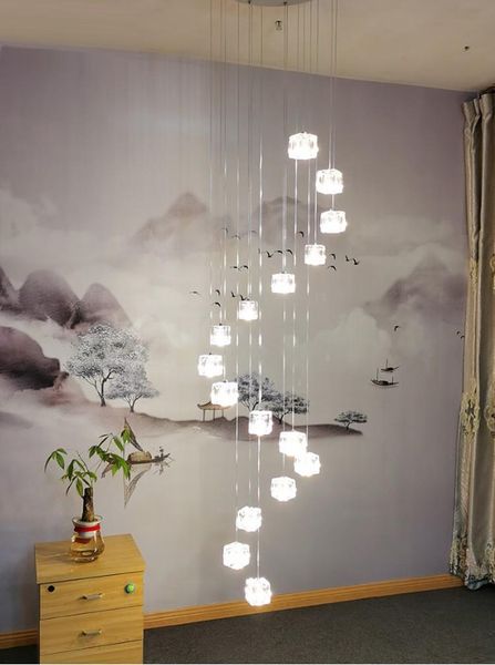 chandeliers modern stair 1-5m chandelier lighting fishing hanging suspension light cube lustre crystal g4 led fixture spiral lamp
chandeliers modern stair 1-5m chandelier lighting fishing hanging suspension light cube lustre crystal g4 led fixture spiral lamp