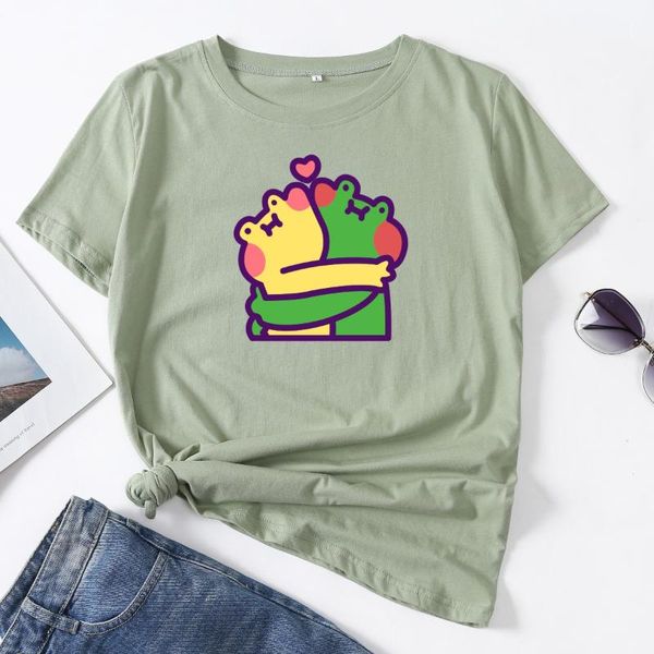 women's t-shirt casual short sleeve for women funny cute frog graphic print t shirts oversized ladies loose 100% cotton basic tees, White
women's t-shirt casual short sleeve for women funny cute frog graphic print t shirts oversized ladies loose 100% cotton basic tees, White