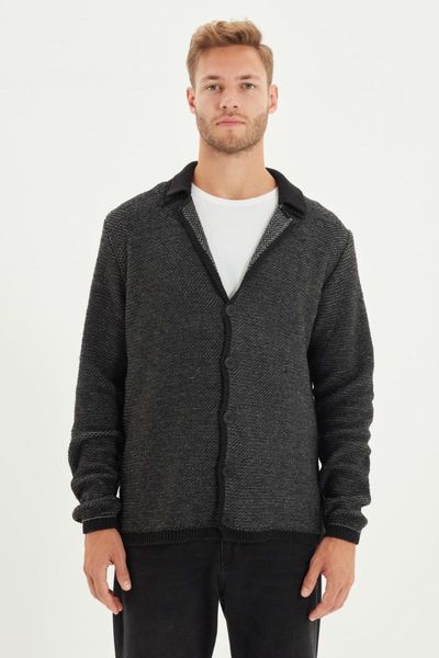 men's sweaters trendyol men slim fit male collar knitwear cardigan tmnaw22hi0150, White;black
men's sweaters trendyol men slim fit male collar knitwear cardigan tmnaw22hi0150, White;black