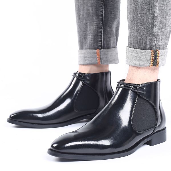 men boots fashion shoes ankle boots vintage comfortable chelsea boots mens luxury shoes, Black
men boots fashion shoes ankle boots vintage comfortable chelsea boots mens luxury shoes, Black
