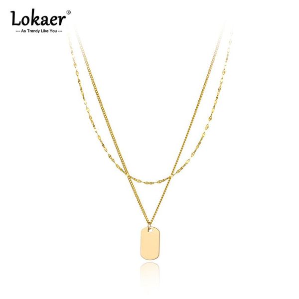 pendant necklaces lokaer neo-gothic double layer stainless steel square charm necklace bohemia link chain choker for women n21088, Silver
pendant necklaces lokaer neo-gothic double layer stainless steel square charm necklace bohemia link chain choker for women n21088, Silver