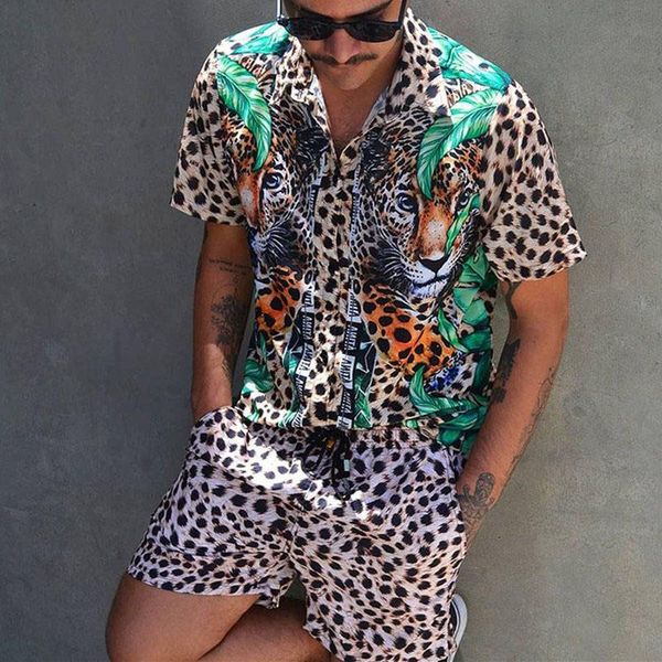 men's tracksuits leopard print casual shirt set 2021 summer personality mens clothing fashion loose hawaii beach printed shirts short, Gray
men's tracksuits leopard print casual shirt set 2021 summer personality mens clothing fashion loose hawaii beach printed shirts short, Gray