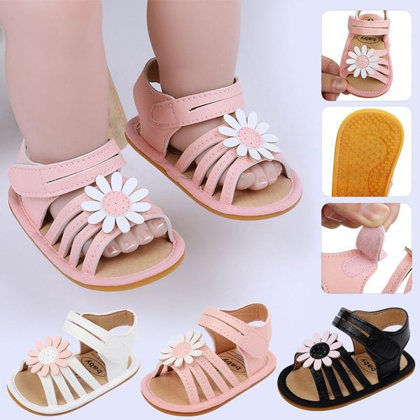 sandals summer baby boy girl prewalker flower appliqued soft sole flat princess shoes born pu leather non-slip first walkers, Black;red
sandals summer baby boy girl prewalker flower appliqued soft sole flat princess shoes born pu leather non-slip first walkers, Black;red