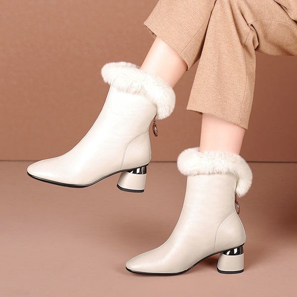 Genuine Leather Women Short BootsWool Fur Shoes for WinterSquare HeelFashion Female FootwareMum FavesBlackBeigeBROWN, Black
Genuine Leather Women Short BootsWool Fur Shoes for WinterSquare HeelFashion Female FootwareMum FavesBlackBeigeBROWN, Black