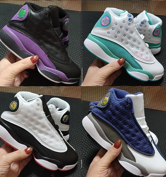children fashion 13 13s flint white basketball shoes reflective lucky playground reverse he got game bred boy girl running sneakers, Black
children fashion 13 13s flint white basketball shoes reflective lucky playground reverse he got game bred boy girl running sneakers, Black