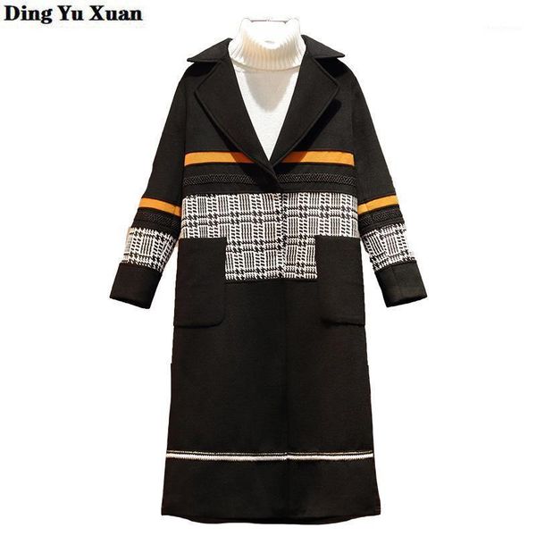korean style fashion autumn winter long coat for women elegant black plaid patchwork loose overocat female notched trench coats women's
korean style fashion autumn winter long coat for women elegant black plaid patchwork loose overocat female notched trench coats women's