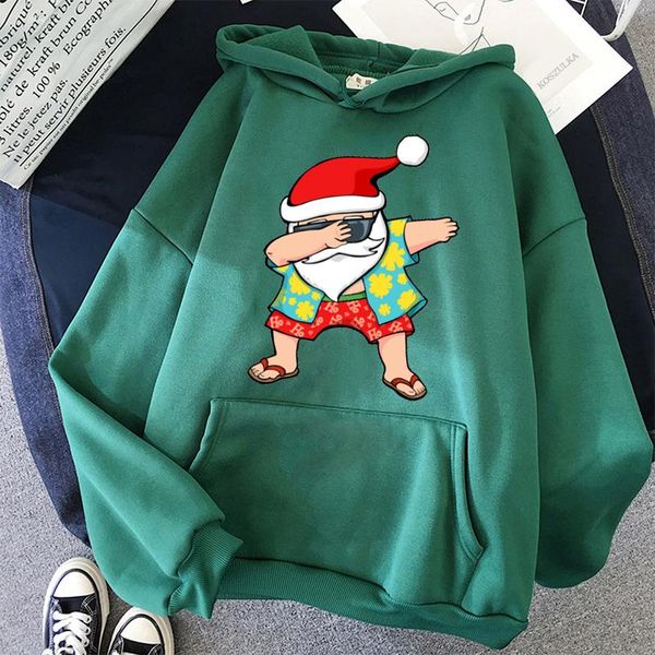 women's hoodies & sweatshirts funny santa claus printed aesthetic winter clothes oversized sweatshirt women long sleeve fashion street, Black