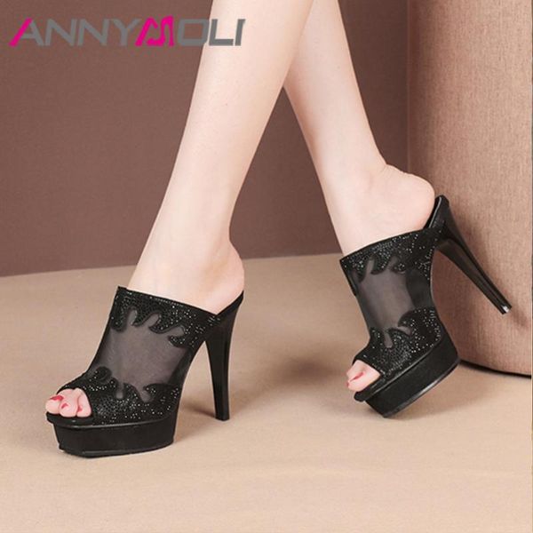 slippers annymoli cutouts real leather women slides platform super high heel sandals crystal peep toe shoes black large size 10
slippers annymoli cutouts real leather women slides platform super high heel sandals crystal peep toe shoes black large size 10