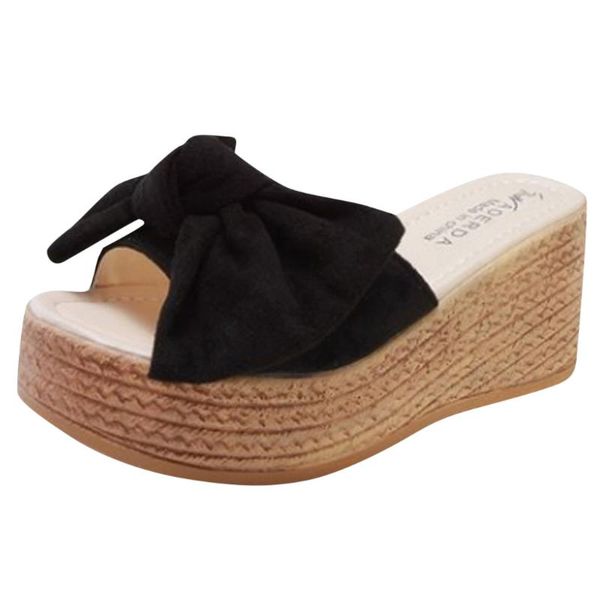 slippers sagace women footwear 2021 summer fashion cute bow shoes wedges platform thick bottom mujer, Black
slippers sagace women footwear 2021 summer fashion cute bow shoes wedges platform thick bottom mujer, Black