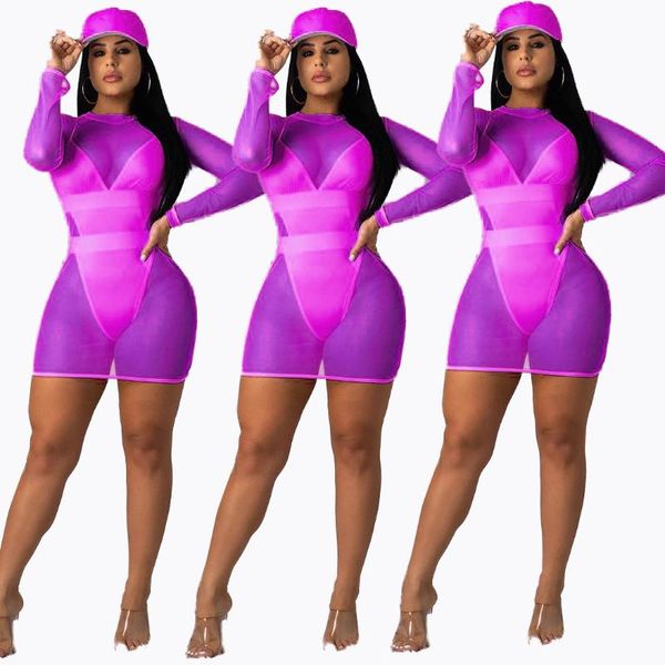 women's tracksuits zaggin 2021 autumn women solid sleeveless bodysuits with o-neck full sleeve mesh dress sets lady swimwear 2-piece se, Gray
women's tracksuits zaggin 2021 autumn women solid sleeveless bodysuits with o-neck full sleeve mesh dress sets lady swimwear 2-piece se, Gray
