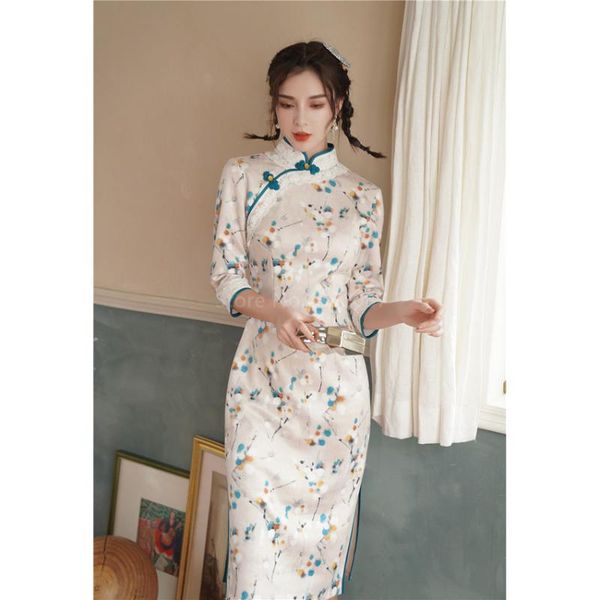 chinese traditional cheongsam half sleeve smooth casual button casual clothing slim elegant bodycon vintage women, Red
chinese traditional cheongsam half sleeve smooth casual button casual clothing slim elegant bodycon vintage women, Red