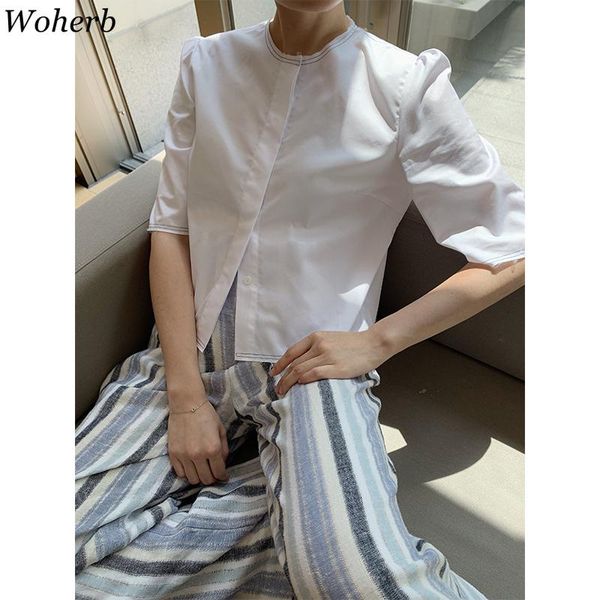 women's blouses & shirts woherb women half sleeve solid white office blouse clothes womens and blusas mujer de moda 2021
women's blouses & shirts woherb women half sleeve solid white office blouse clothes womens and blusas mujer de moda 2021