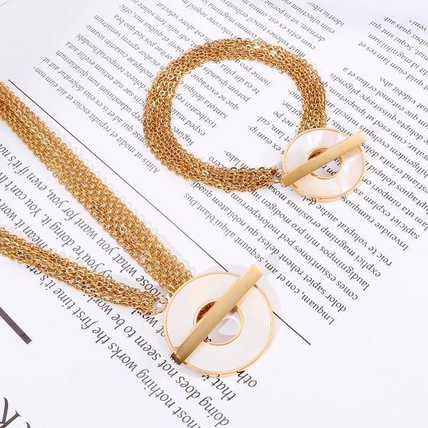 earrings & necklace gold color shell bracelet fashion jewelry women jewellery stainless steel gift for friends, Silver
earrings & necklace gold color shell bracelet fashion jewelry women jewellery stainless steel gift for friends, Silver
