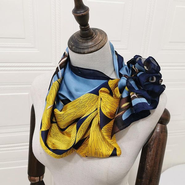 scarves foulard en soie fashion silk square scarf for women 90*90cm neck hair tie band bag warp soft neckerchief hijab female, Blue;gray
scarves foulard en soie fashion silk square scarf for women 90*90cm neck hair tie band bag warp soft neckerchief hijab female, Blue;gray