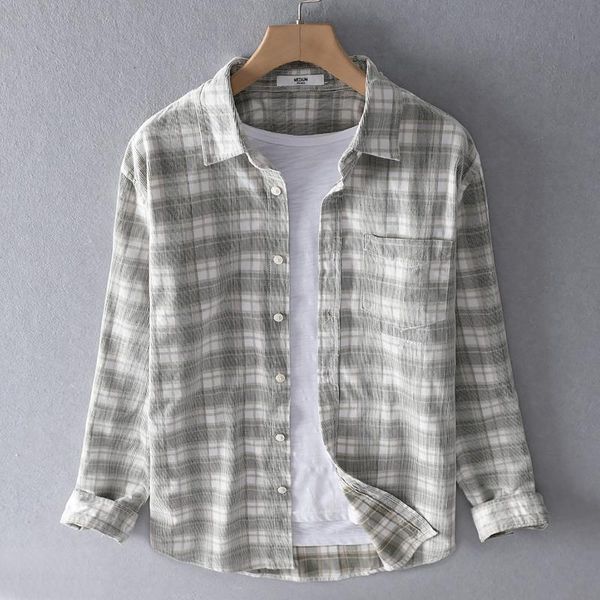 japanese style long-sleeved cotton plaid shirt men brand fashion shirts for casual mens spring male chemise men's, White;black
japanese style long-sleeved cotton plaid shirt men brand fashion shirts for casual mens spring male chemise men's, White;black