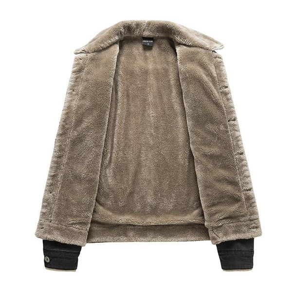 men's jackets thick denim jacket men casual lapel cotton jeans fur collar warm winter mens and coats plus velvet parkas, Black;brown
men's jackets thick denim jacket men casual lapel cotton jeans fur collar warm winter mens and coats plus velvet parkas, Black;brown