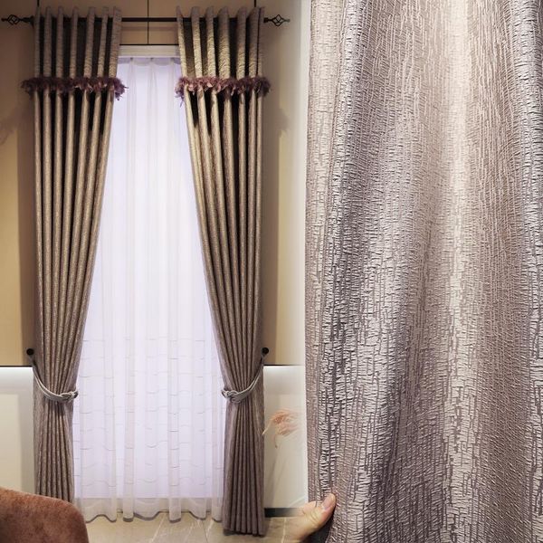 european light luxury modern high precision linpi jacquard grade living room curtain bedroom floor romantic purple & drapes
european light luxury modern high precision linpi jacquard grade living room curtain bedroom floor romantic purple & drapes