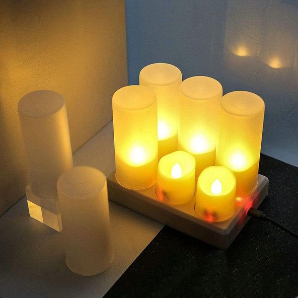 set of 6 usb rechargeable flameless wavy edge candle remote controlled led tealight votive home party decor-multicolor&ww strings
set of 6 usb rechargeable flameless wavy edge candle remote controlled led tealight votive home party decor-multicolor&ww strings
