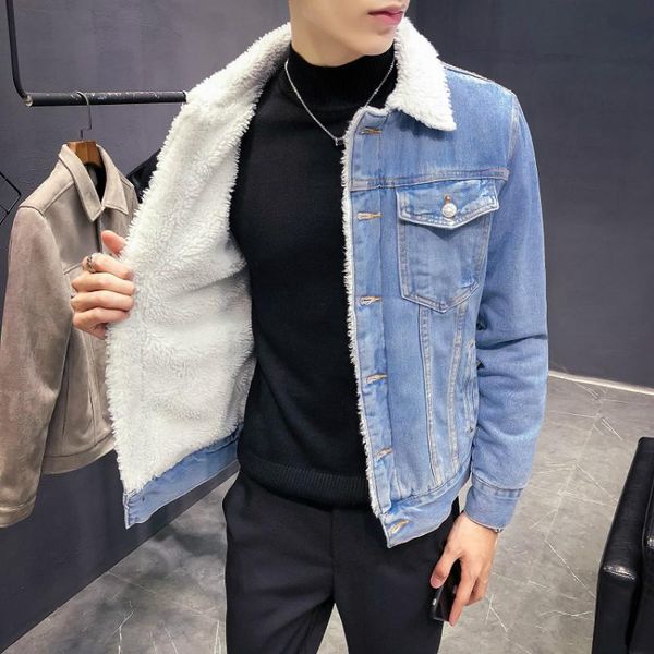 winter's men's fashion fleece thick pure color casual denim jacket male cotton slim vintage jackets men coats, Black;brown
winter's men's fashion fleece thick pure color casual denim jacket male cotton slim vintage jackets men coats, Black;brown