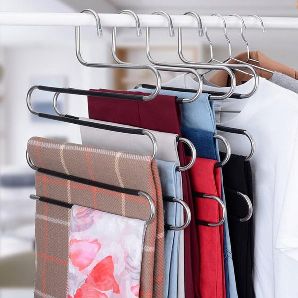 hangers & racks multifunction pants storage cloth hanger stainless steel s-type 5 layers clothes space-saving trouser
hangers & racks multifunction pants storage cloth hanger stainless steel s-type 5 layers clothes space-saving trouser
