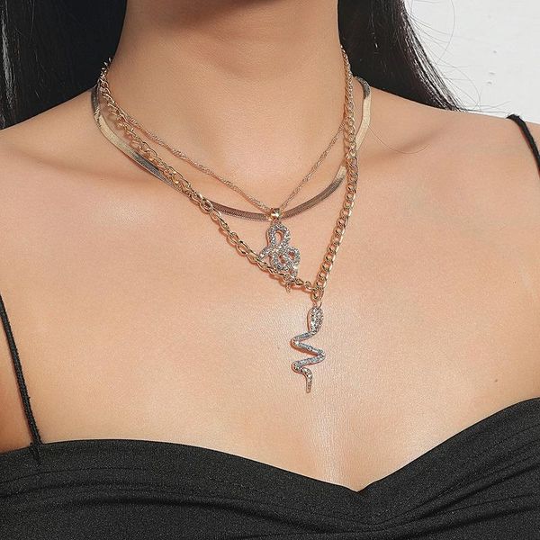 chains multilayer necklace woman snake necklaces women pendant ladies jewellery lady jewelry trendy korean alloy collier, Silver
chains multilayer necklace woman snake necklaces women pendant ladies jewellery lady jewelry trendy korean alloy collier, Silver