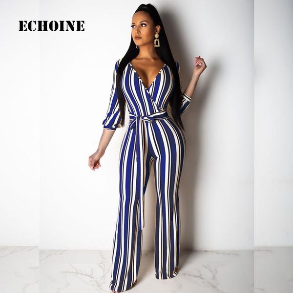 women's jumpsuits & rompers blue striped print jumpsuit slim bodycon v-neck with belt wide leg overalls skinny playsuit club wear, Black;white
women's jumpsuits & rompers blue striped print jumpsuit slim bodycon v-neck with belt wide leg overalls skinny playsuit club wear, Black;white