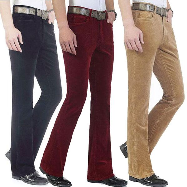 men's pants casual business corduroy bell-bottom trousers korean style stretch boot cut, Black
men's pants casual business corduroy bell-bottom trousers korean style stretch boot cut, Black