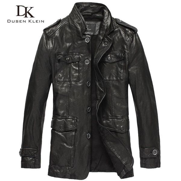 leather jacket motorcycle men mid-long genuine sheep skin vegetable tanned clothing dk061 men's & faux, Black
leather jacket motorcycle men mid-long genuine sheep skin vegetable tanned clothing dk061 men's & faux, Black