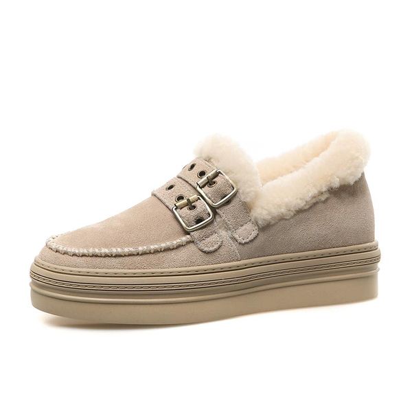 boots ladies ankle cow-suede-leather wool warm autumn winter buckle slip-on snow for women daily casual thick bottom, Black
boots ladies ankle cow-suede-leather wool warm autumn winter buckle slip-on snow for women daily casual thick bottom, Black