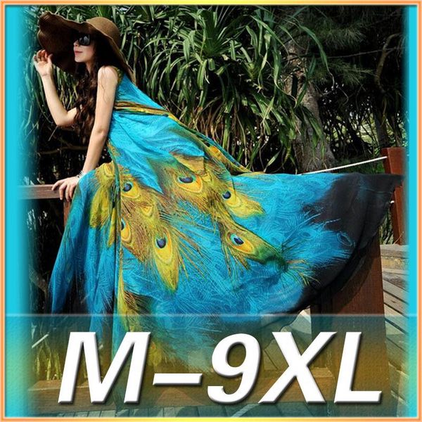 casual dresses 2021 summer printed chiffon dress peacock printing large size beach hem elegant sleeveless blue print 9xl, Black;gray
casual dresses 2021 summer printed chiffon dress peacock printing large size beach hem elegant sleeveless blue print 9xl, Black;gray