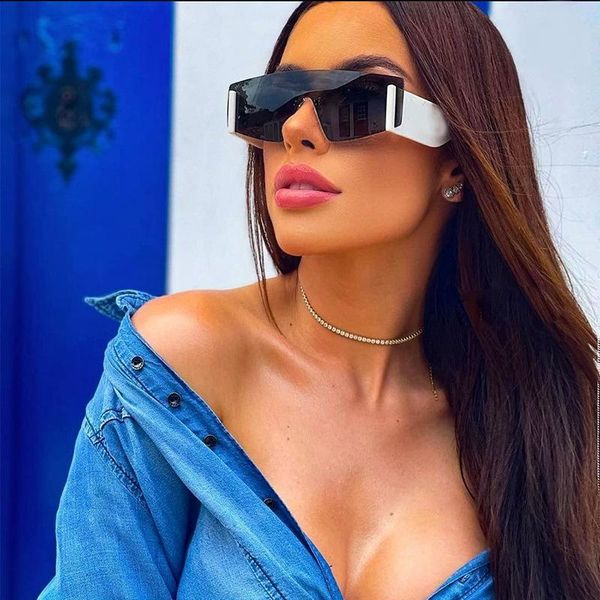 sunglasses women brand oversized sun glasses rimless shield cat eye men one piece goggle vintage shades lady oculos uv400 female, White;black
sunglasses women brand oversized sun glasses rimless shield cat eye men one piece goggle vintage shades lady oculos uv400 female, White;black