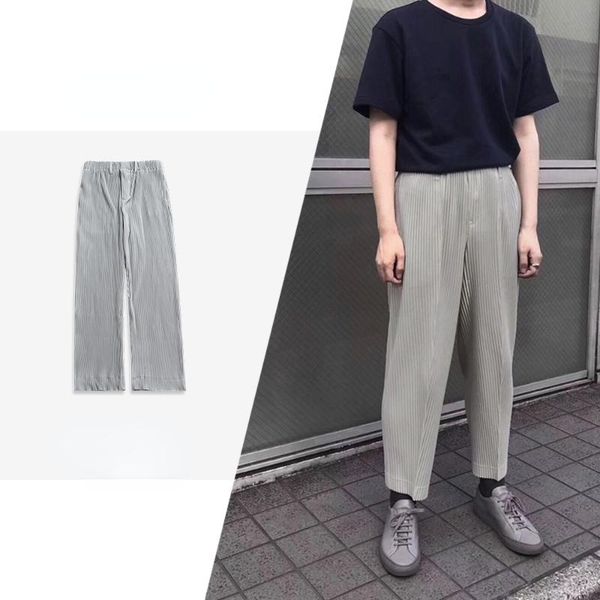 men's pants crepe casual straight trousers for men and women high street simple, Black
men's pants crepe casual straight trousers for men and women high street simple, Black